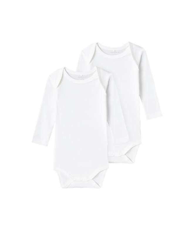 Mono Name it Nbnbody 2PSolid White Bright White Bebés