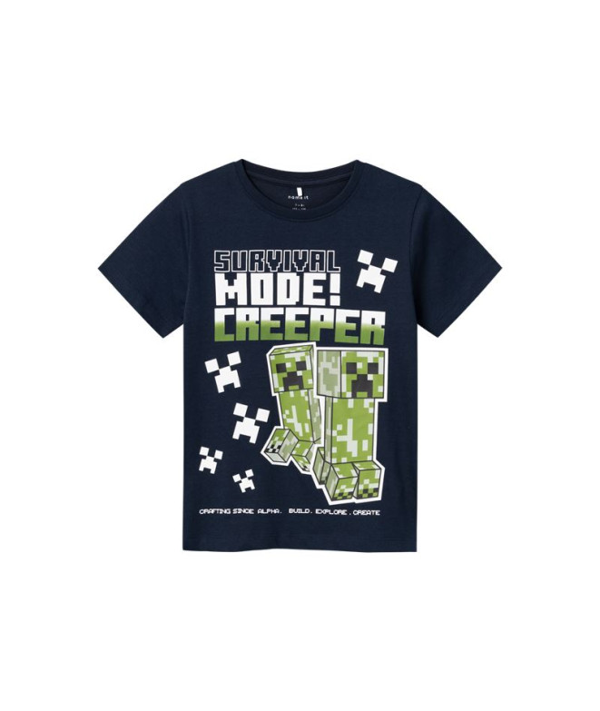 Camiseta Casual Name It mmylius inecraft Dark Sapphire Niño