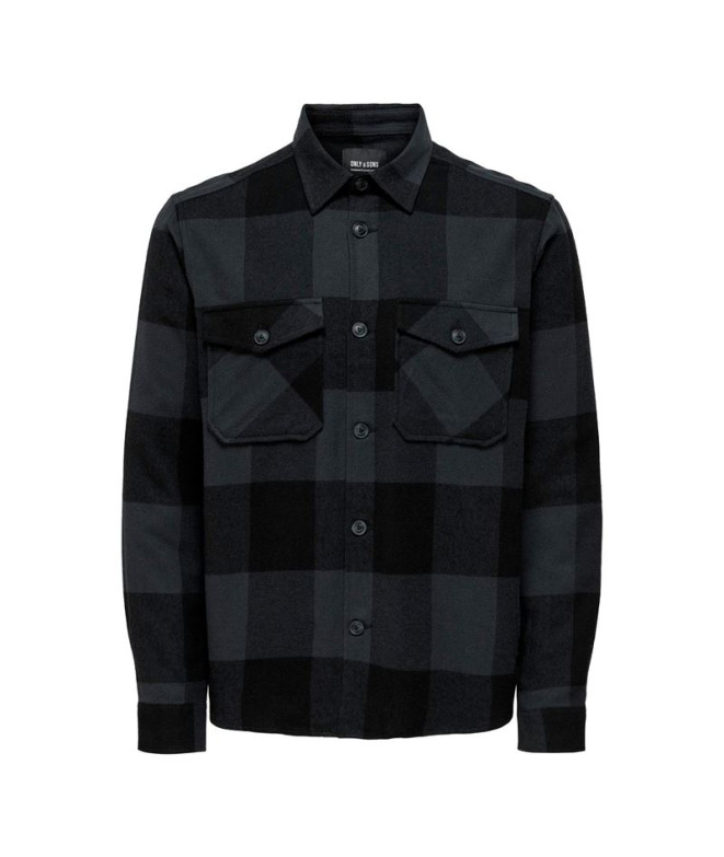 Camisa Only & Sons milo Over Dark Navy Homem