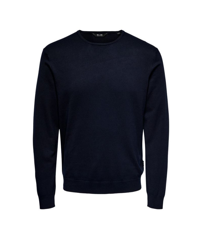 Sweat Only & Sons wyler Life Reg 14Crew Dark Navy Homme