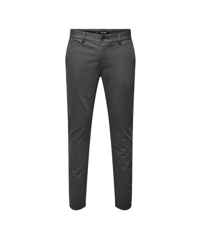Pantalones Only & Sons mark Slim Herringbone 2911 Black Hombre