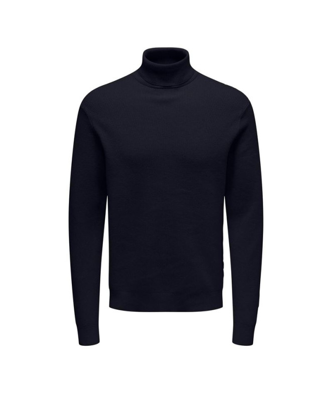 Sweat Only & Sons phil Reg 12 Struc Roll Dark Navy Homme