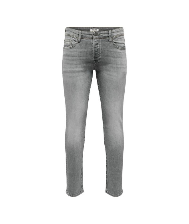 Calça Only & Sons tear Slim Cinzento 3227 Dcc Cinzento Ganga Homem