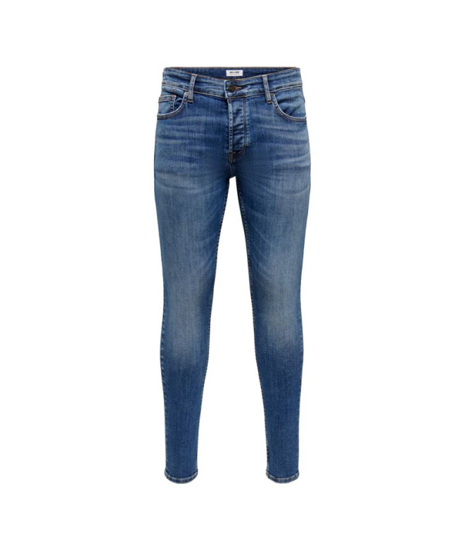 Calça Homem Only & Sons warp Skinny 3229 Blue Denim