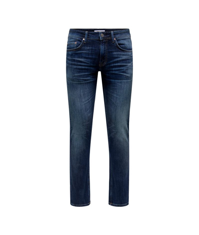 Calça Trama Only & Sons Reg. Db 3251 A14 Blue Denim Homem