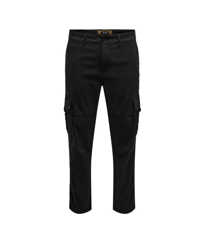 Calça Only & Sons dean Life Tap Cargo 0032 Preto Homem