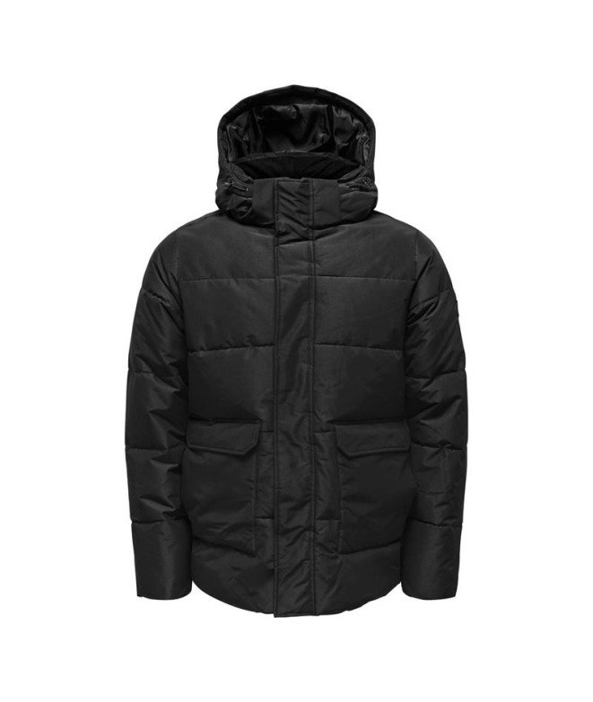 Chaqueta Only & Sons carl Life Quilted Black Hombre