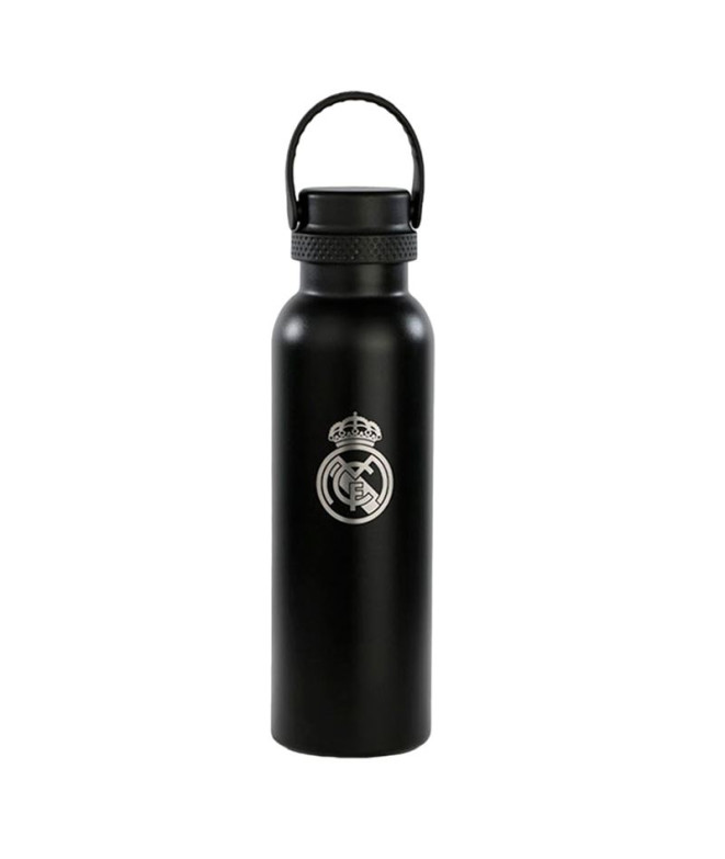 Botella Termo Runbott Real Madrid Escudo 600Ml Negro