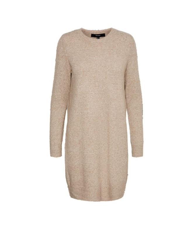 Robe Vero Moda doffy col O Sepia Tint Femme