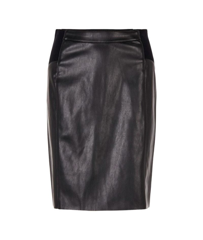 Falda Vero Moda buttersia Hw Coated Black Mujer