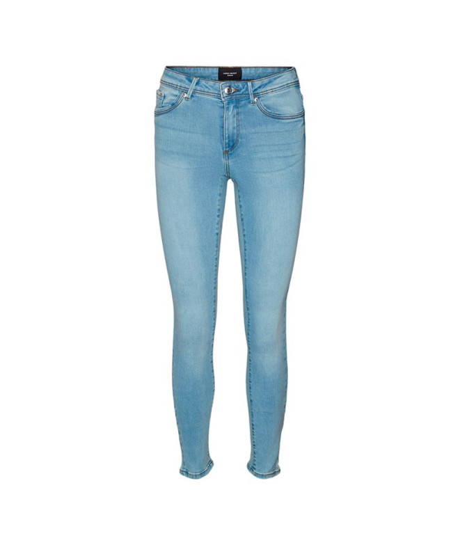 Pantalones Vero Moda tanya Piping Jeans Vi352 Light Blue Denim Mujer