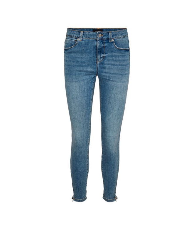 Calça Vero Moda tilde Ank Zip J Vi3113 Azul claro Denim Mulher