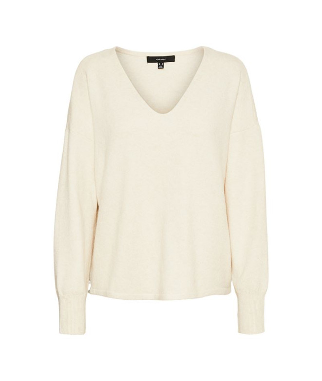 Sweat Vero Moda doffy col V Birch Femme