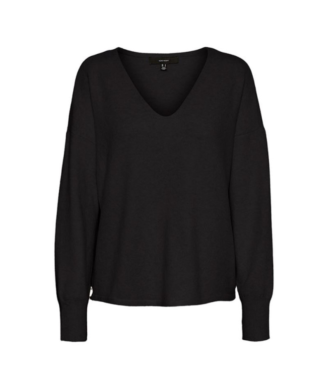 Sweat Vero Moda doffy col V Noir Femme