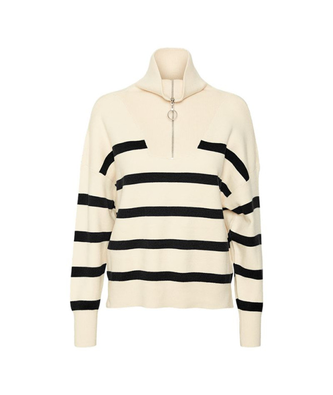 Moletom Vero Moda sabatripe Highneck Birch Mulher