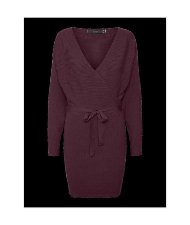 Vestido Vero Moda hollyrem V-Neck Winetasting Mujer