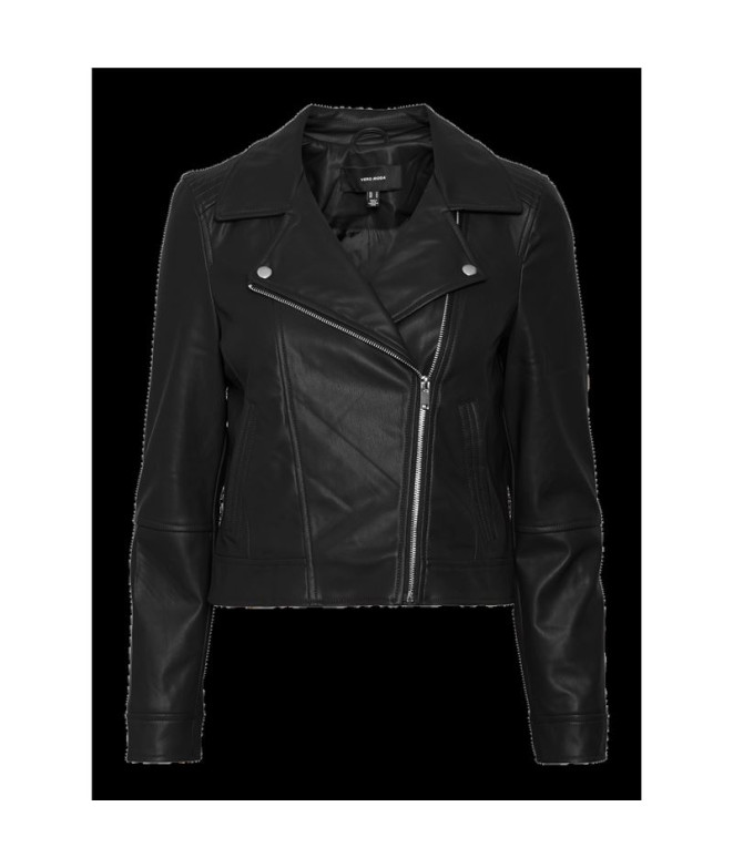 Casaco Vero Moda bella Annabel Coated Preto Mulher