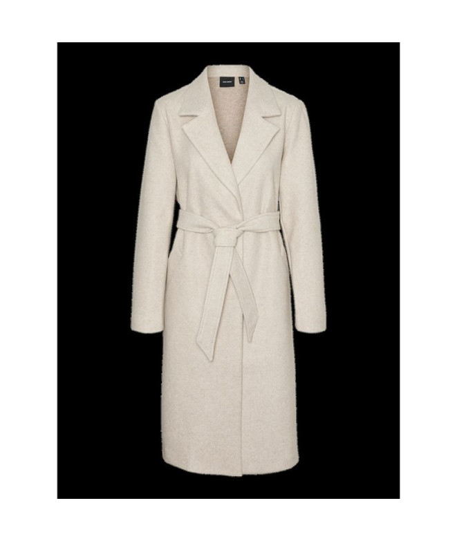 Chaqueta Vero Moda fortuneaya Long Coat Oatmeal Mujer