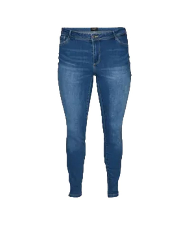 Calça Vero Moda fanyalim Jeans Vi3312 Medium Blue Denim Mulher