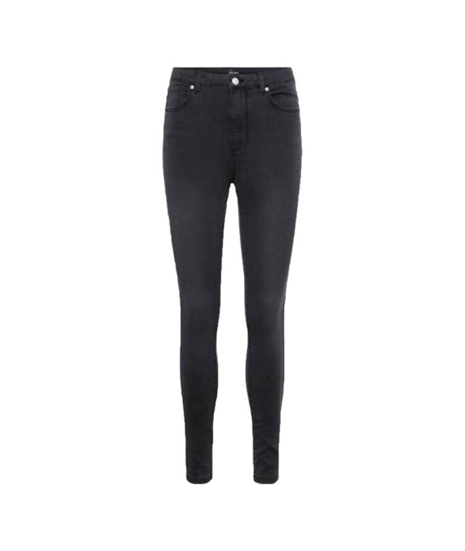 Calça Vero Moda sophia Hrkinny Joft Vi2102 Dark Grey Denim Mulher