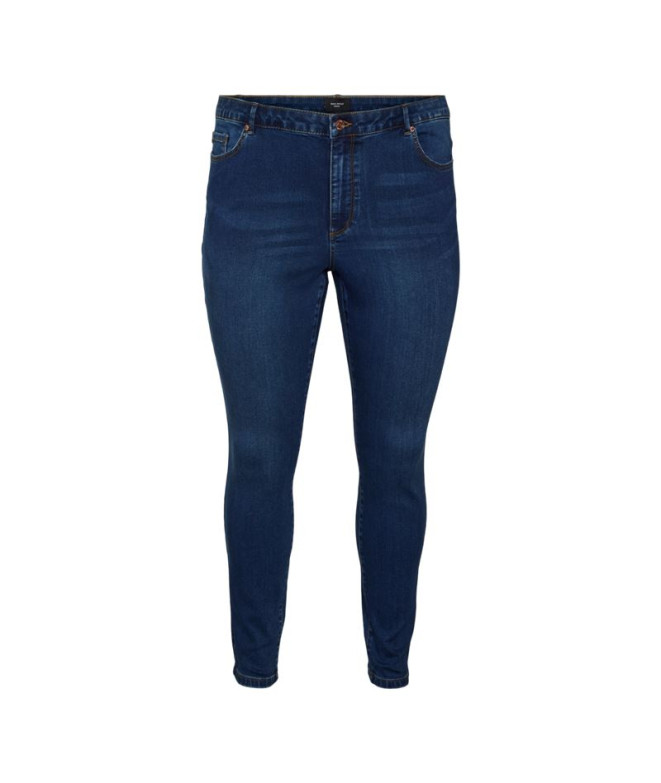 Calça Vero Moda cphia Hrkinny Joft Vi3128 Cur Dark Blue Denim Mulher