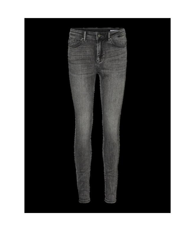 Calça Vero Moda flash Mrkinny Jeans Li213 Medium Grey Denim Mulher