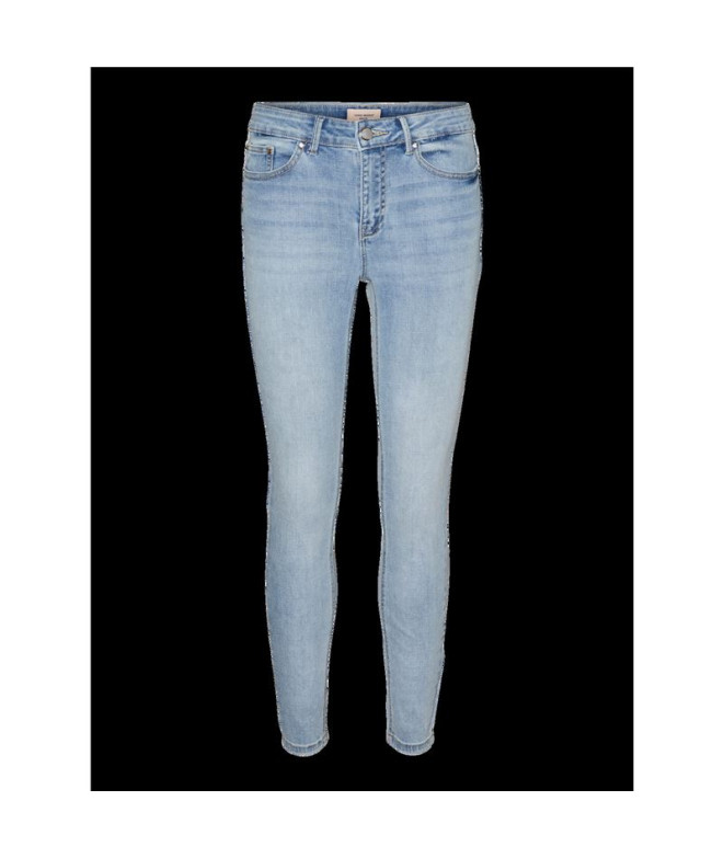 Calça Vero Moda flash Mrkinny Jeans Li3102 Azul claro Denim Mulher