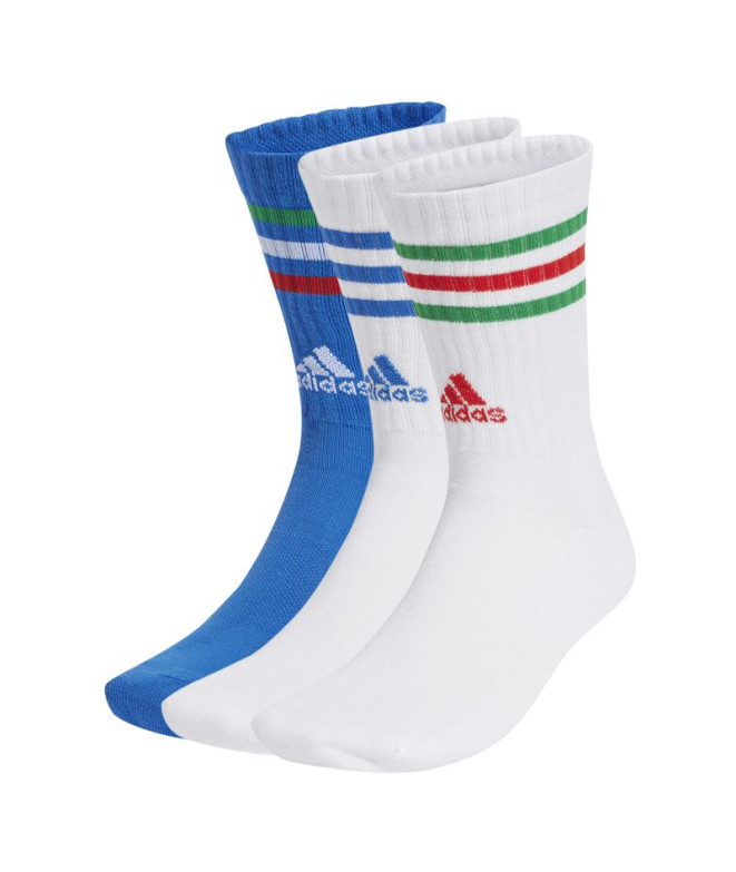Calcetines adidas 3Stripes Cushioned Sportswear Crew 3 Pair Infantil Blanco