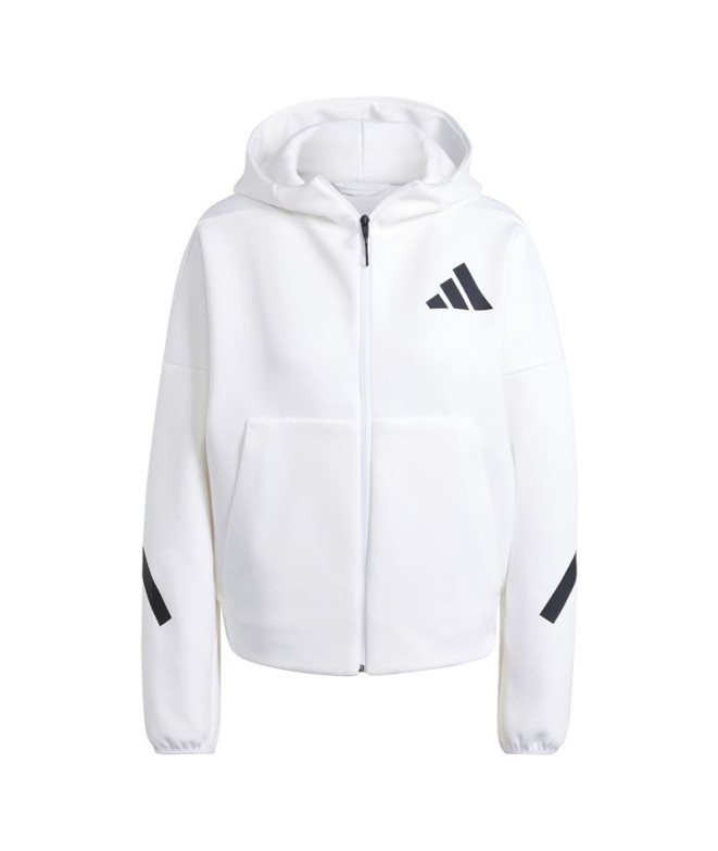 Casaco adidas Mulher Casaco com capuz com fecho de correr Z.N.E. Branco