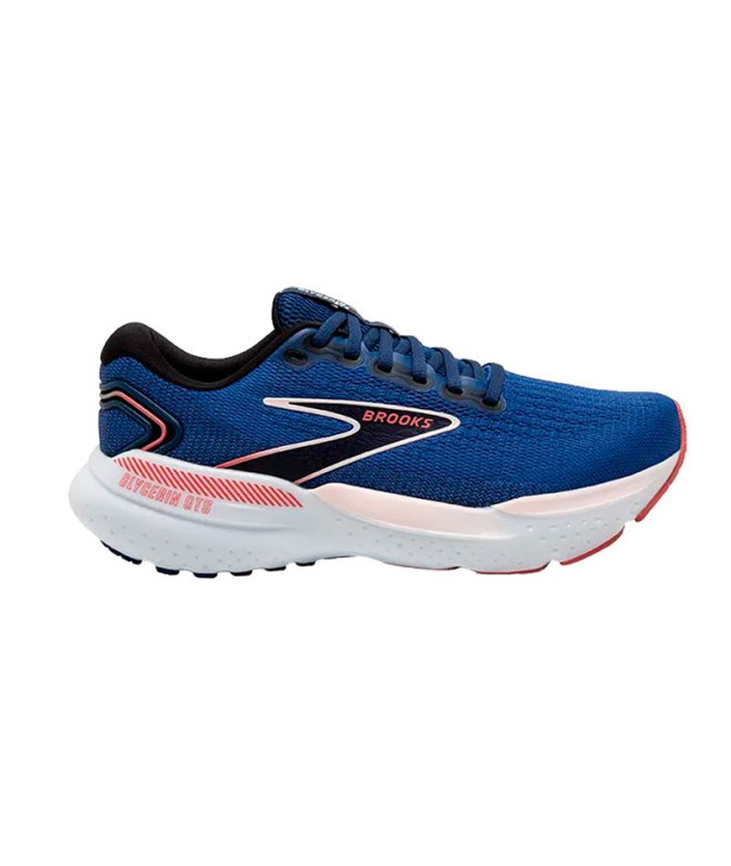 Sapatilhas Running Brooks Mulher de Glycerin GTS 21 Azul/Rosa gelada/Rosa