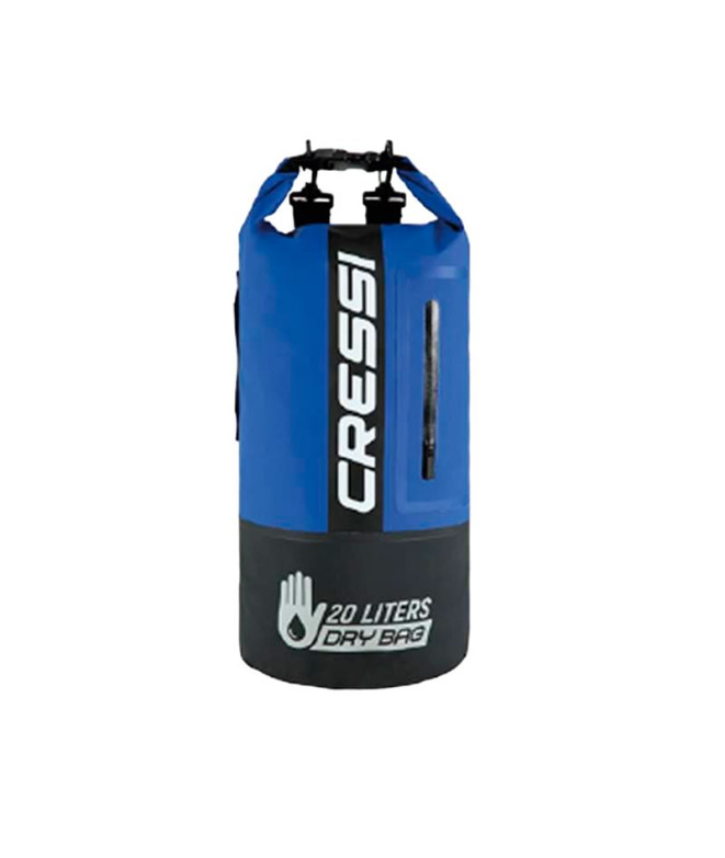 Bolsa Cressi Dry Pvc Premium 20Lts Negro-Azul