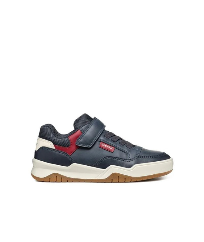 Zapatillas Geox Perth Infantil Azul Marino/Rojo
