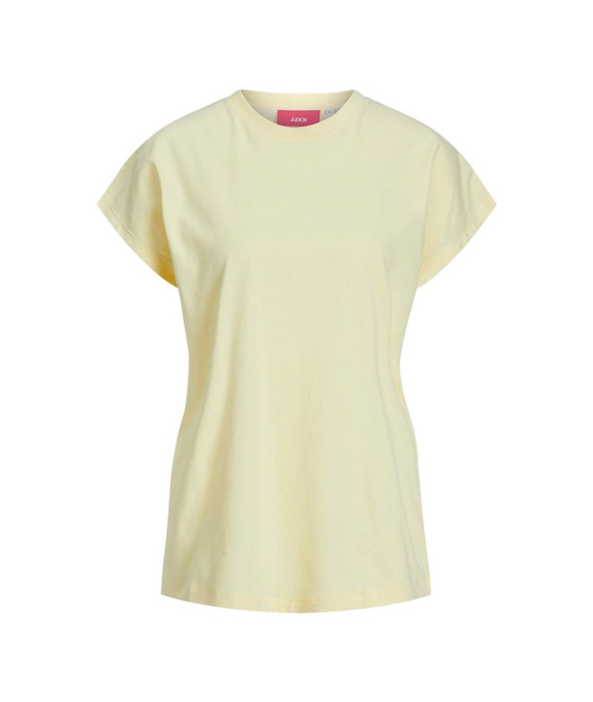 T-shirt Femme Jack & Jones Jxastrid Boxy Sl Every Tee Jrs Noos French Vanilla