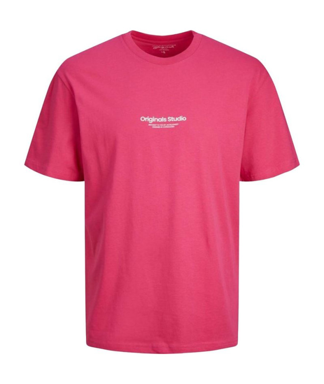 Camiseta Homem Jack & Jones Jorvesterbro Tee Ss Crew Neck Noos Pink Nectar