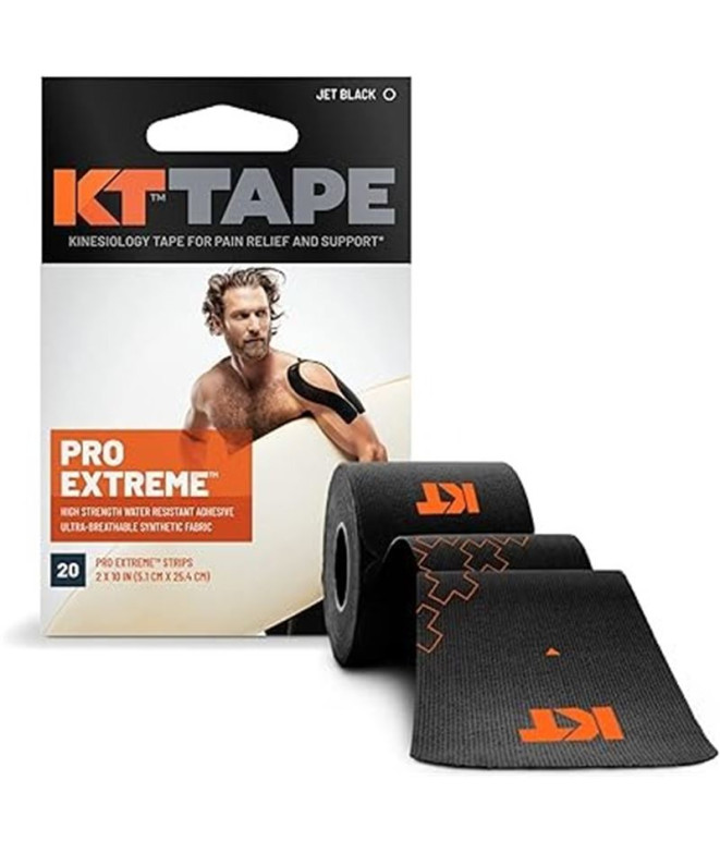 Cintas KT PRO Extreme Tape Precut (20 X 25cm) 5 Meters Jet Black