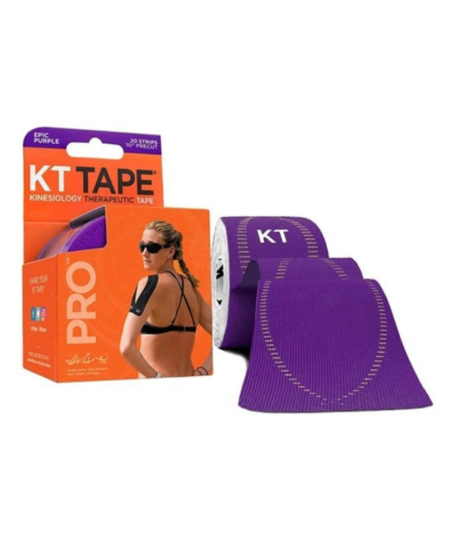 PRO KT Tapes Fita adesiva pré-cortada (20 X 25cm) 5 metros Epic Purple