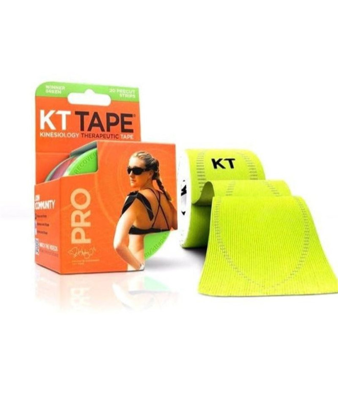 PRO KT Tapes Fita adesiva pré-cortada (20 X 25cm) 5 metros Verde vencedor