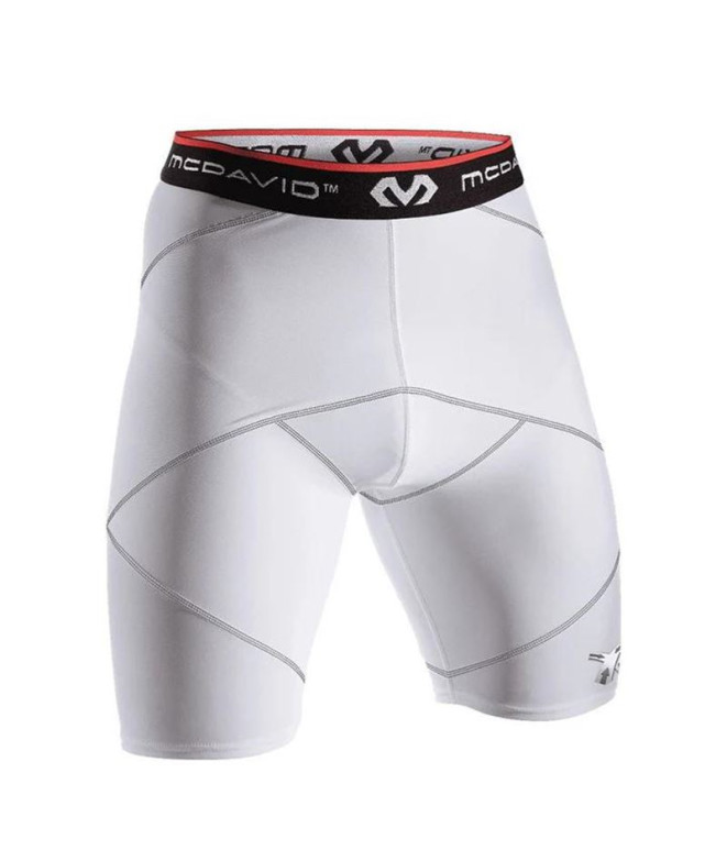 Collants MC David Cross Compression Avec Hip Spica Blanc Homme