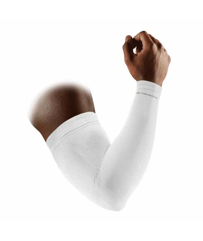 Manguitos MC David Elite Compression Arm Sleeves / Pair White