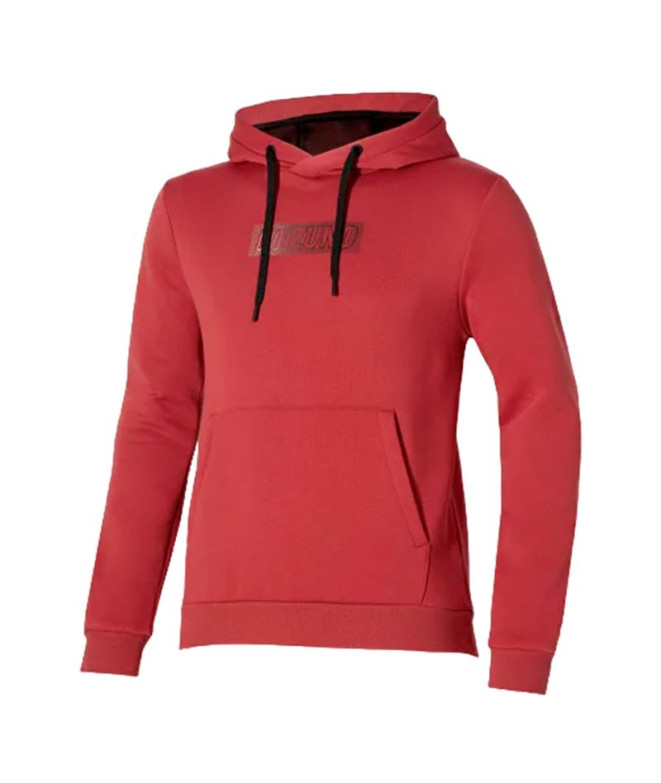 Moletom Fitness Mizuno por Release Hoodie Tile Red Homem