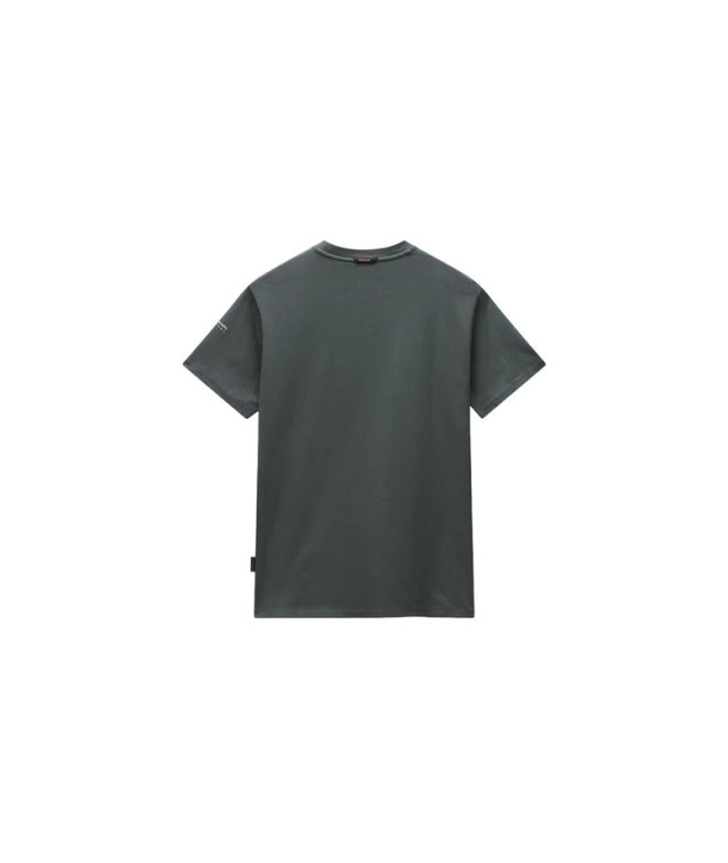 Camiseta Homem Napapijri S-Badge Ss Verde