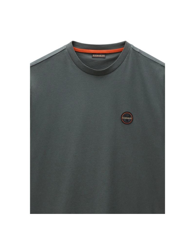 Camiseta Homem Napapijri S-Badge Ss Verde