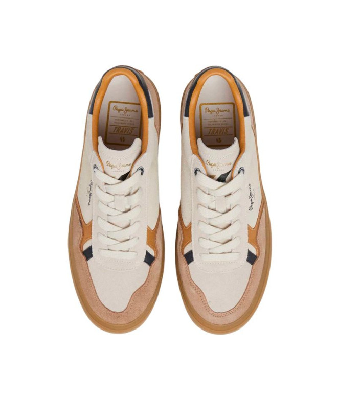 Sapatilhas Pepe Jeans Travis Retro Chalk Branco...