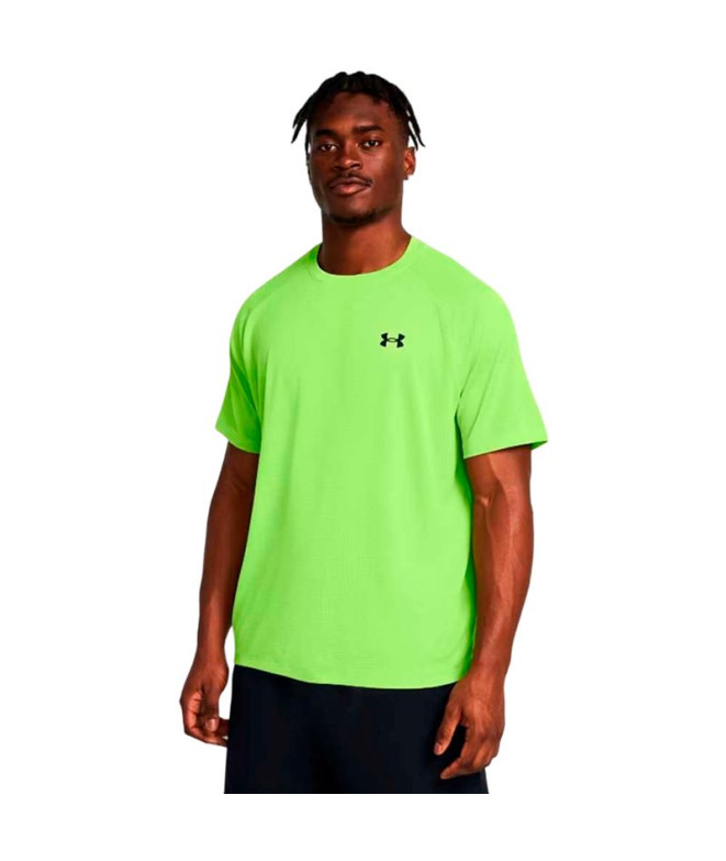 Camiseta de Fitness Under Armour Tech Textured Ss Hombre Verde