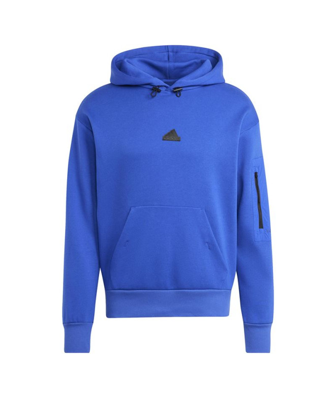 Moletom adidas Homem Camisola com capuz City Es e Fleece Azul