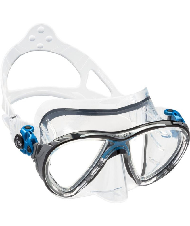 Plongée Cressi Evo Big Eyes Mask Transparent Blue