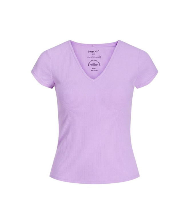 Camiseta Mulher Jack & Jones Jxhayden Str Ss Tee Jrs Noos Lilac Breeze