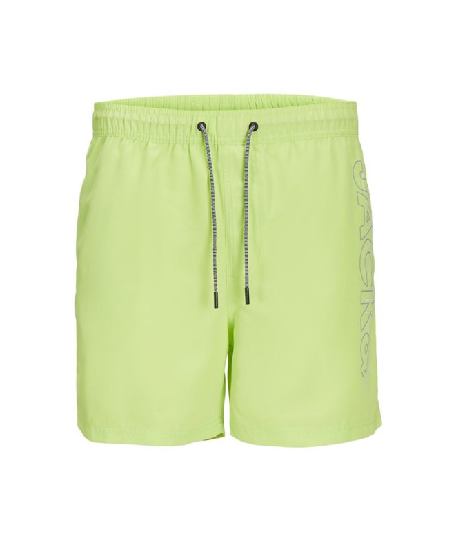 Bañador Jack & Jones Jpstfiji Jjswim Double Logo Sn Ly Hombre Wild Lime