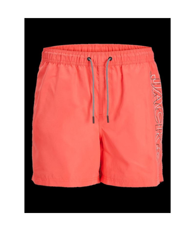 Bañador Jack & Jones Jpstfiji Jjswim Double Logo Sn Ly Hombre Hot Coral