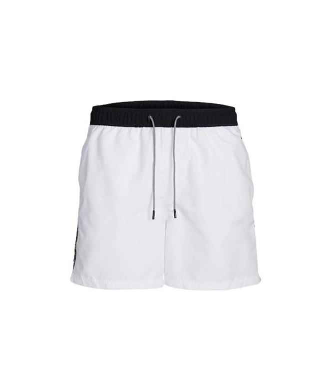 Fato de banho Homem Jack & Jones Jpstfiji Jjswim Fita Preta Ly Sn Branco